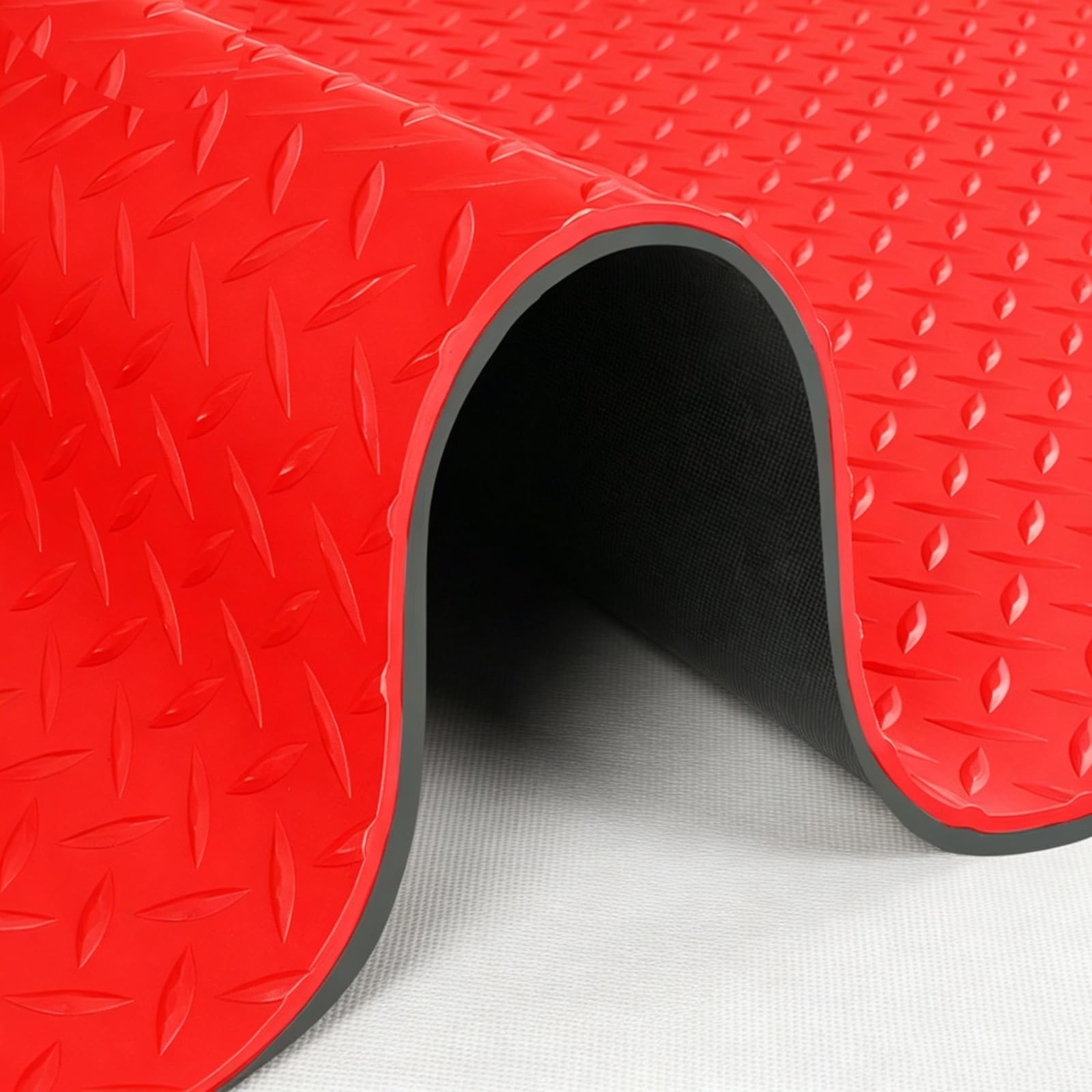 Tapis de sol en caoutchouc antidérapant rouge 5mm pour revêtement de sol industriel