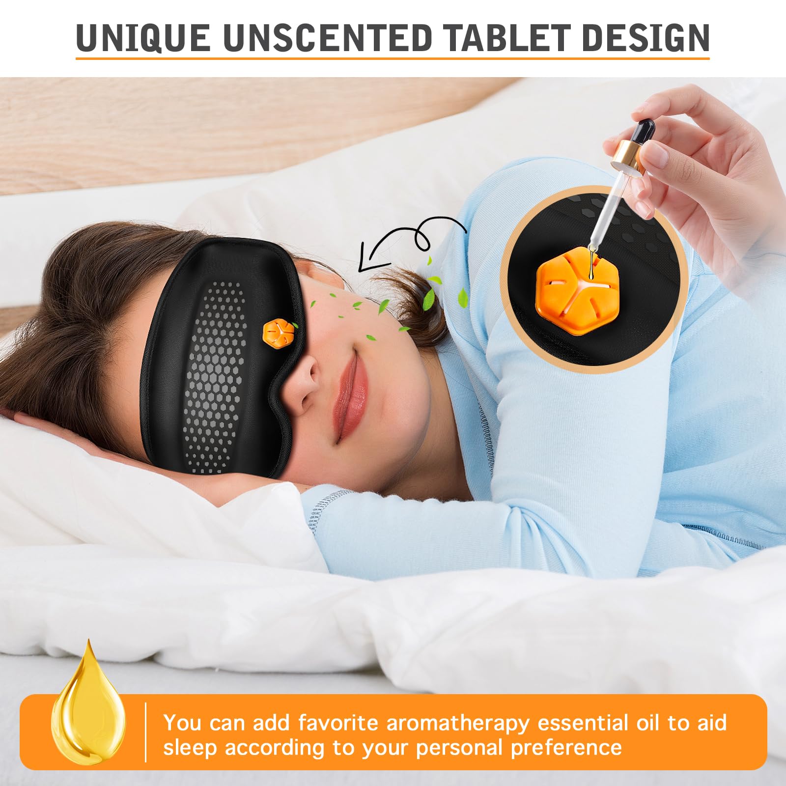 Beheizte Augenmaske mit Öl-Diffusor-Tabletten, 2000 mAh, wiederaufladbar, kabellos, beheizte Schlafmasken für trockene Augen, Augenbehandlung, warme Augenkompresse, lichtblockierende Wärme-Augenmaske