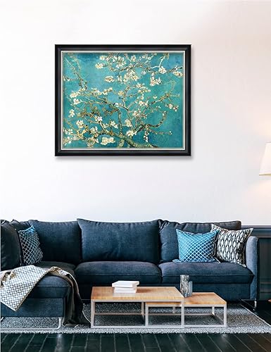 Miniatura 3 de DECORARTS - Árbol de almendro floreciente, arte clásico de Vincent Van Gogh. Impresiones giclée enmarcadas con marco de madera maciza y detalles