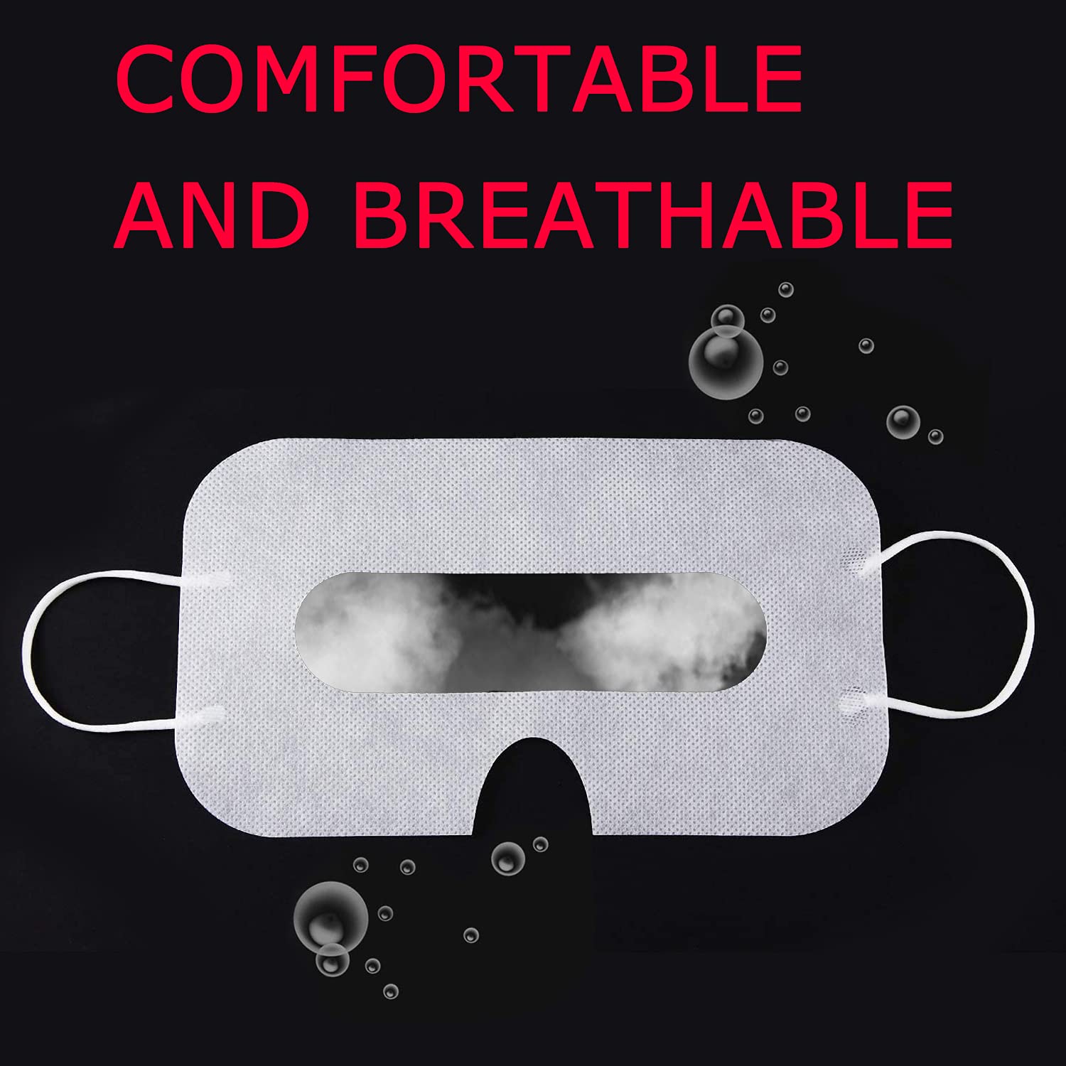 Disposable VR 50 Pack Universal Cover, VR Eye Cover, VR Pads for Oculus Quest 2, HTC Vive/Pro, PS VR, Gear VR, Oculus, Steam Valve Index, Rift, etc.(White) 3