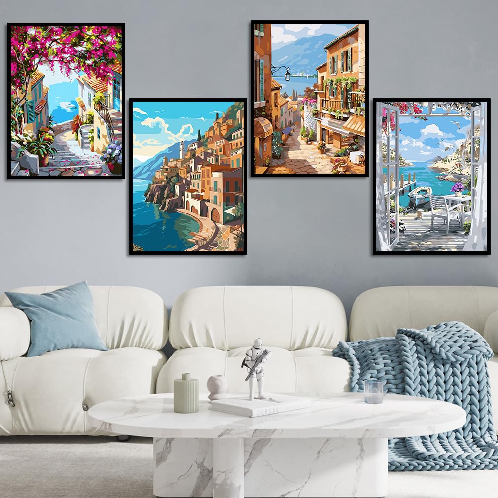 Pintura Por Números Adultos Lienzo Lago Iluminado 40x50cm | Paga Hasta