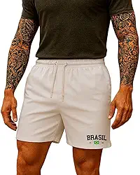 Short Masculino Brasil Copa do Mundo Esportivos Básico Seleção Brasileira