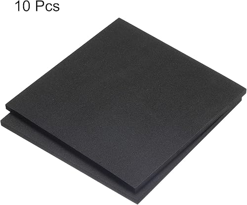 Miniatura 3 de uxcell Hojas de espuma EVA color negro, 9.6 x 9.6 pulgadas, 0.394 in de grosor para manualidades, paquete de 10