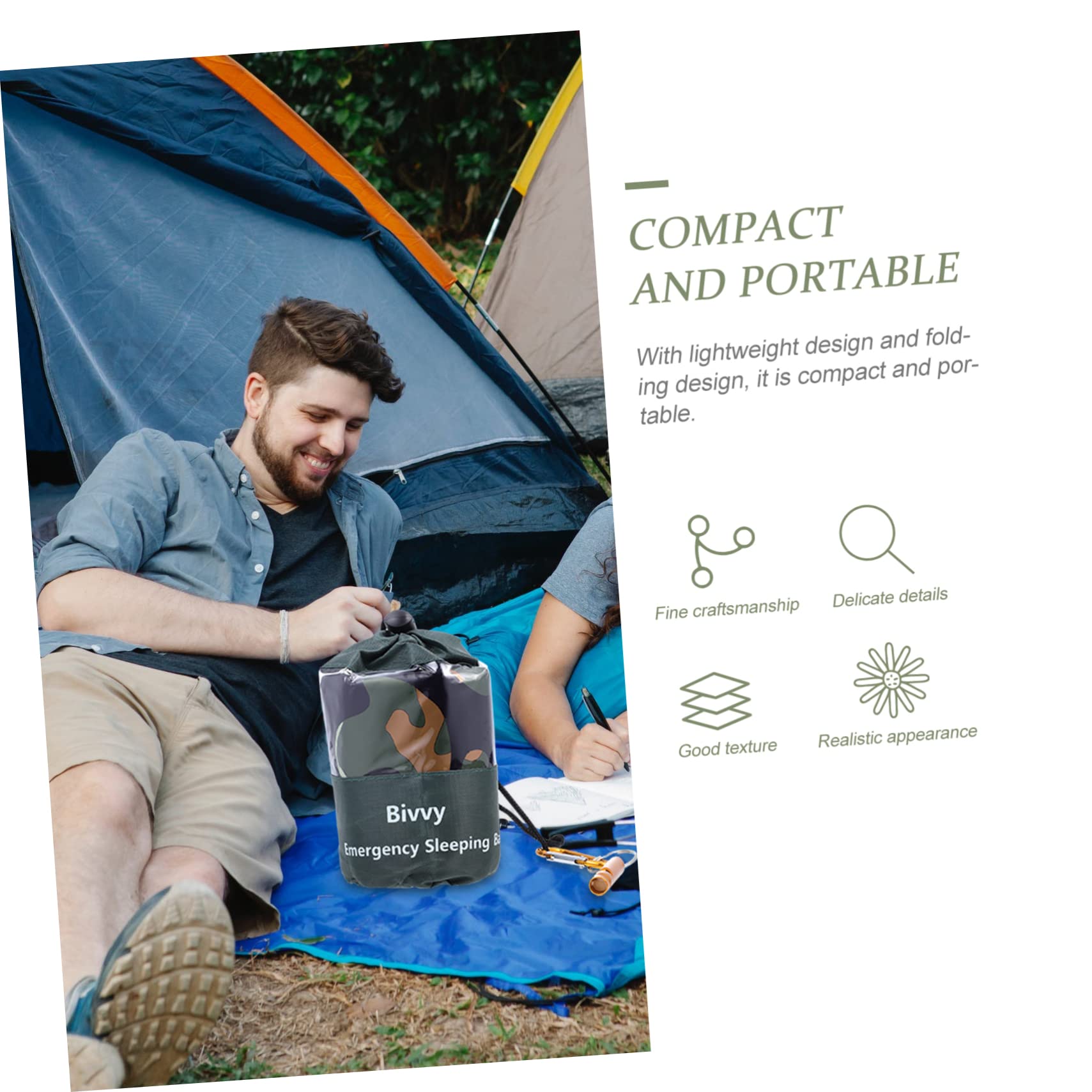 POPETPOP Lot De 3 De Couchage Compacts pour L'extérieur Coupe-Vent pour L'alpinisme Et Le Camping