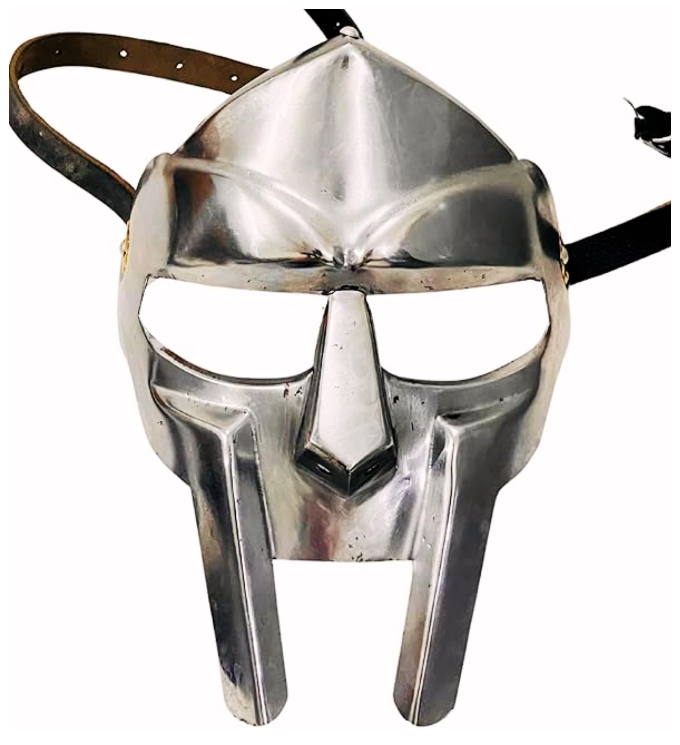 ALADEAN MF Doom Gladiator Face Mask Fantasy Party Costume Roman Gladiators Arena Maximus Helmet mf doom Movie viking Prop (Gladiator Mask)