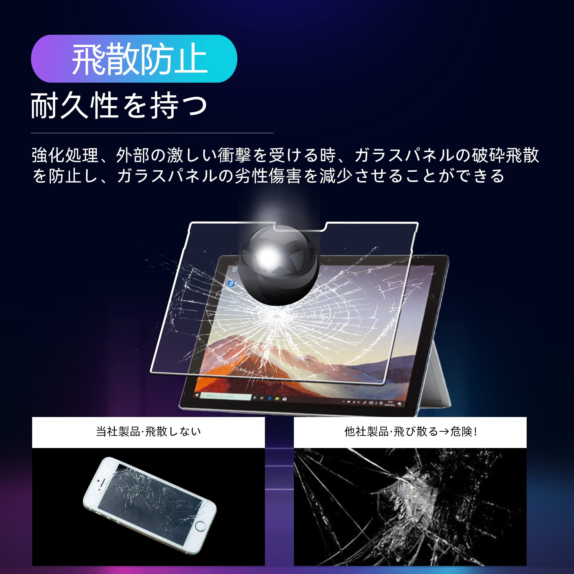 Amazon.co.jp: Surface Pro 7 + /Surface Pro 7 用のガラスフィルム
