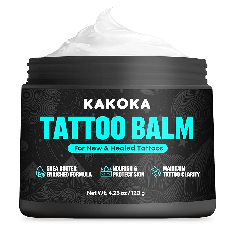 Bálsamo para cuidados pós-tatuagem Kakoka com manteiga de karité, 120 g