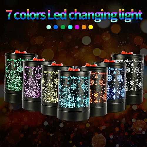 Miniatura 2 de Enaroma Calentador de cera de Navidad, derretidor de cera negra para fragancia de cera perfumada, cubo de fusión de aceite, quemador de tarta para