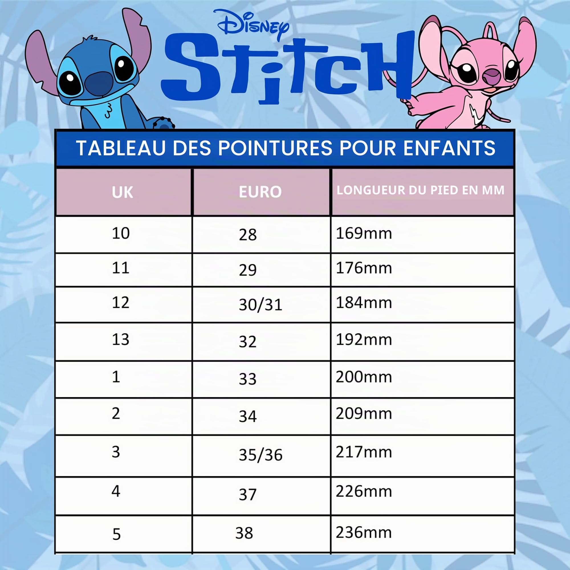 Disney Filles Stitch et Angel Clogs avec Charms Sandales d'été Sliders avec Sangle de Cheville Chaussures de Plage