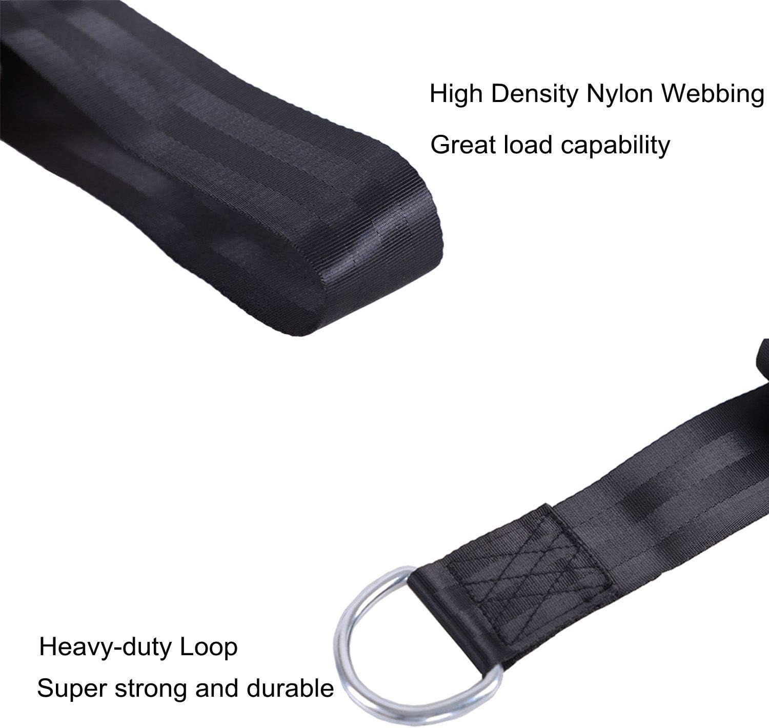 BASTUO Hammock Tree Straps 2pcs Tree Swing Hanging Kit Hold 1400lbs with Heavey Duty Carabiners, Lightweight, Easy to Hang for Camping Hammock Straps, Black : Patio, Lawn & Garden