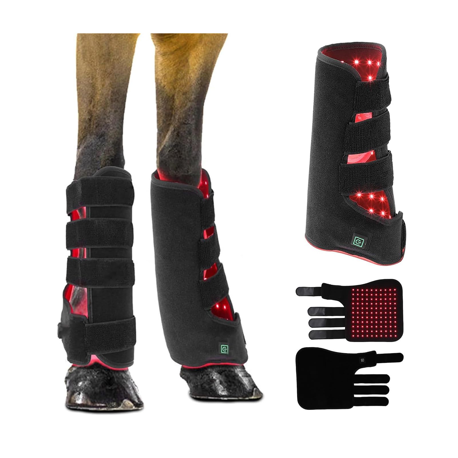 Appareil de thérapie par lumière Rouge LED, thérapie Proche Infrarouge 660nm 850nm, pour la récupération Musculaire des douleurs de Jambe de Cheval