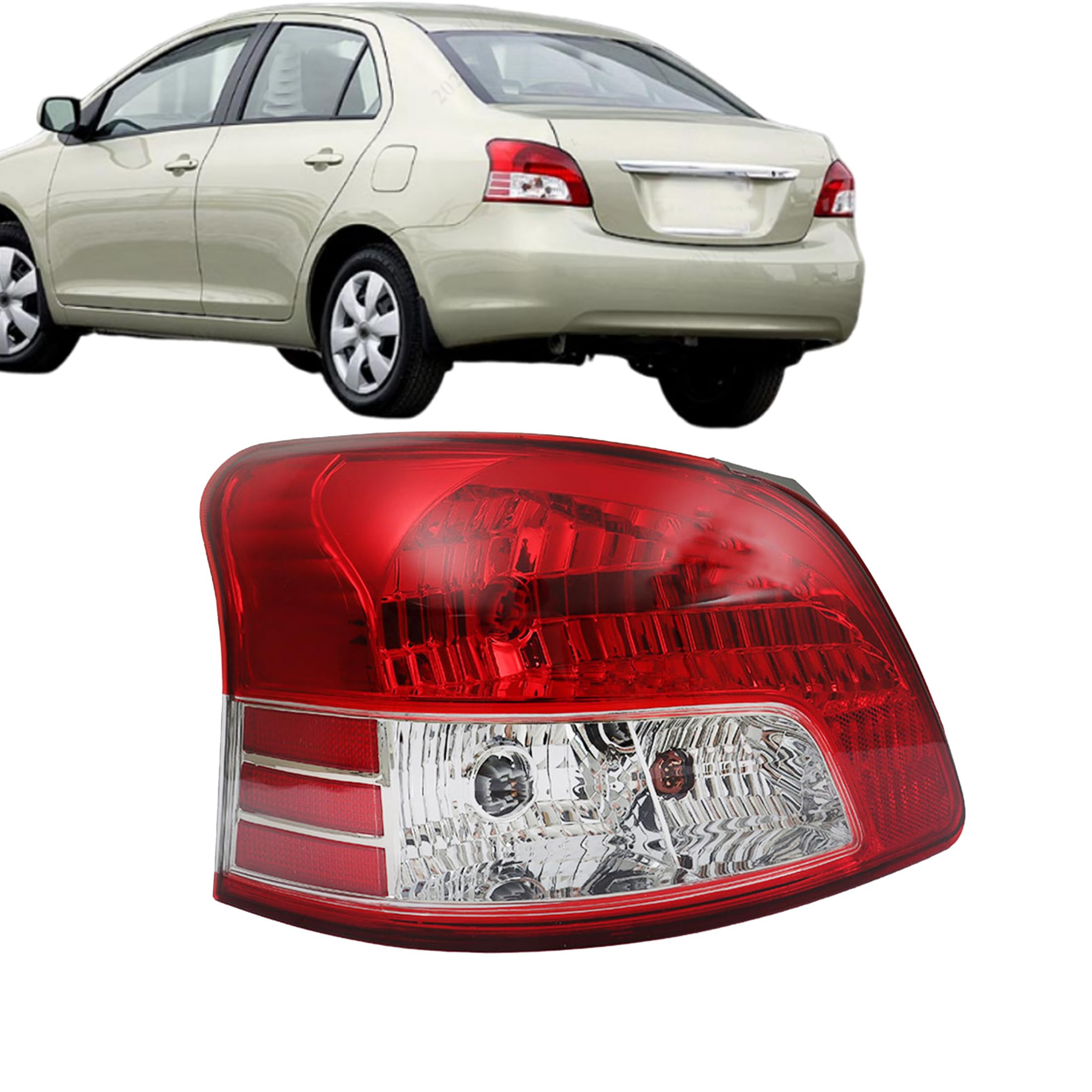 Photo 1 of Thomletha LH Driver Side Tail Light Replacement for Toyota Yaris Sedan 2007-2012 Tail Lamp 8156152550 TO2818133