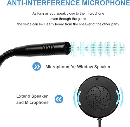 Miniatura 5 de CallToU Sistema de intercomunicación de altavoz de ventana e intercomunicador de contador para banco, hospital, oficina, tienda, estación de
