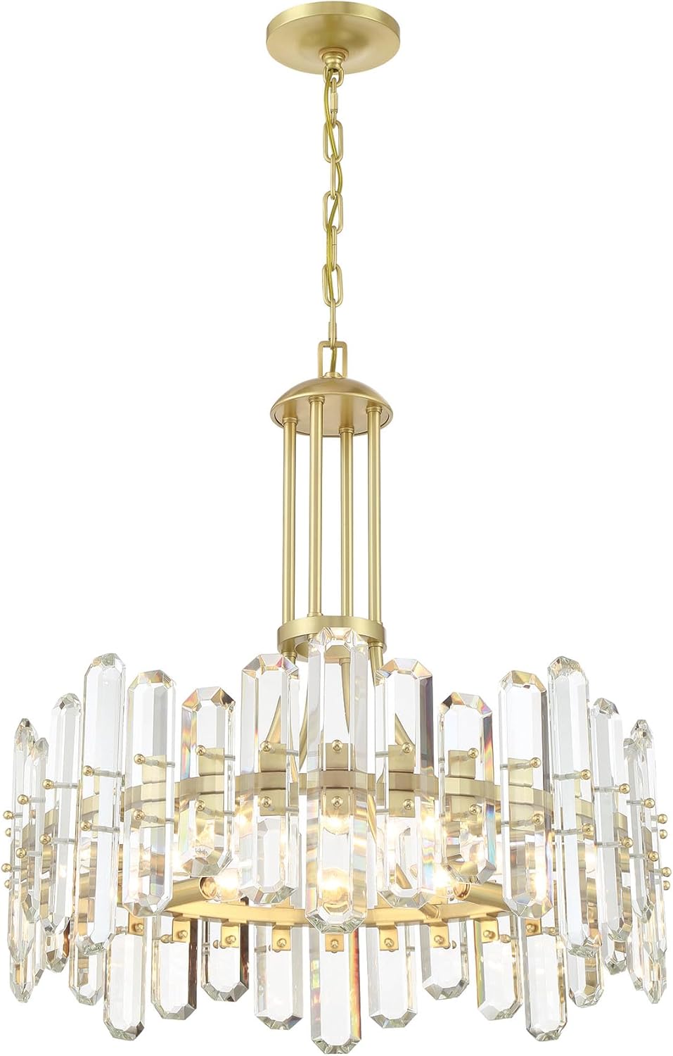 Crystorama Bolton 8 Light Aged Brass Chandelier – B07NBWC6HZ
