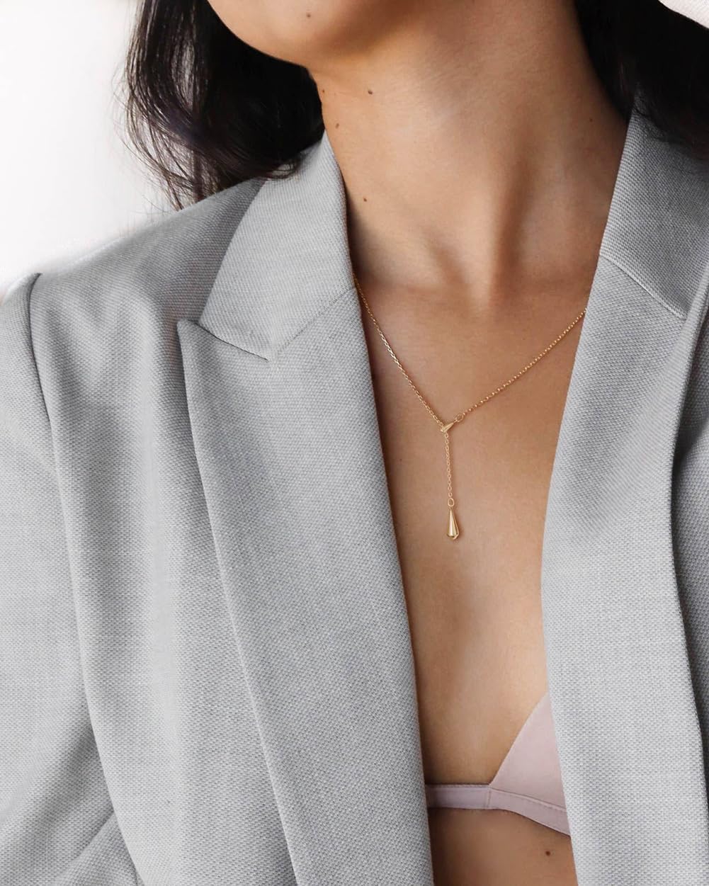 Gold Necklace for Women- 14K Gold Plated Dainty Cross Flower Bow Italian Horn Animal Boot Sea Beach Necklace for Women - Image 3