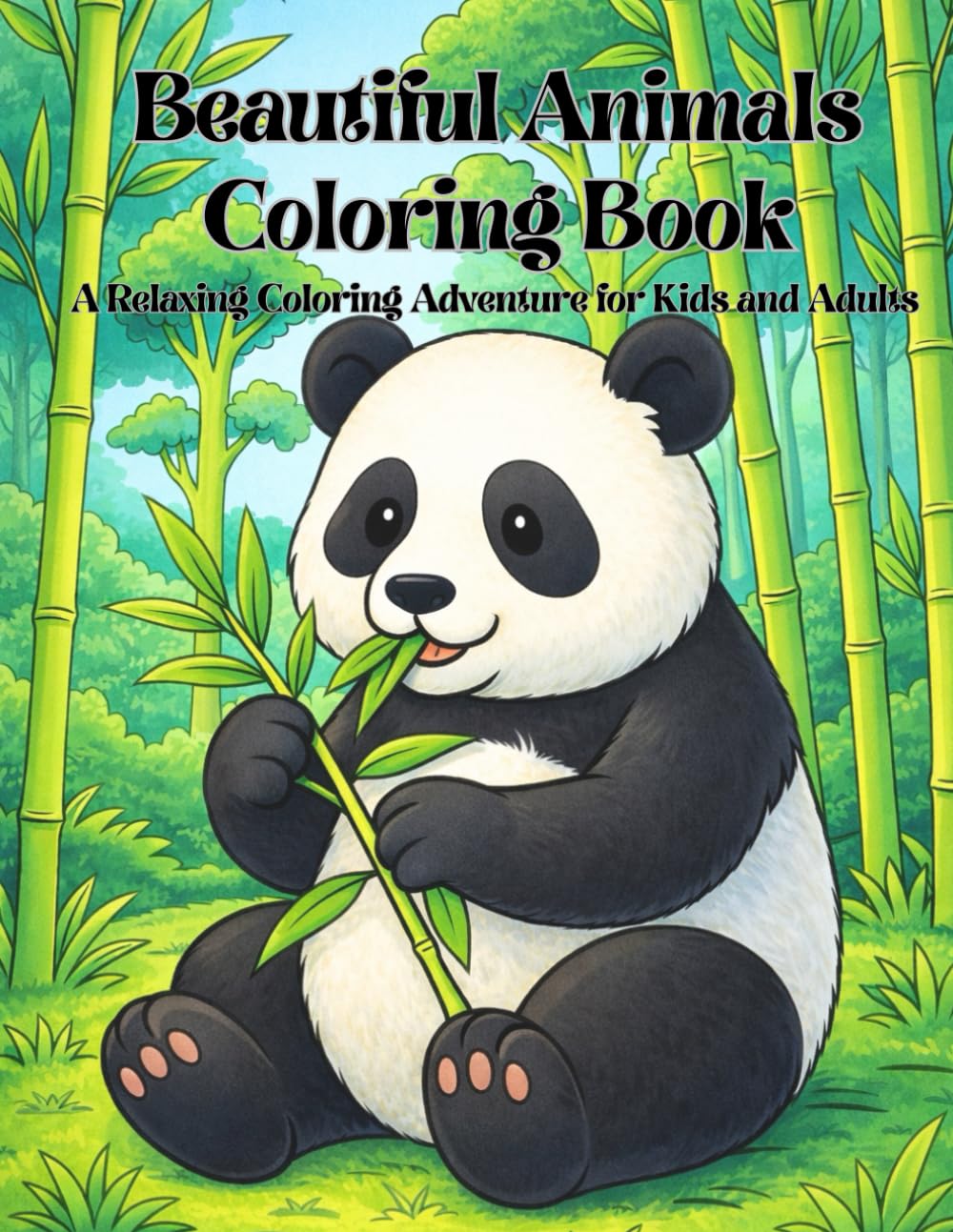 Beautiful Animals Coloring Book: A Relaxing Coloring Adventure for Kids and Adults