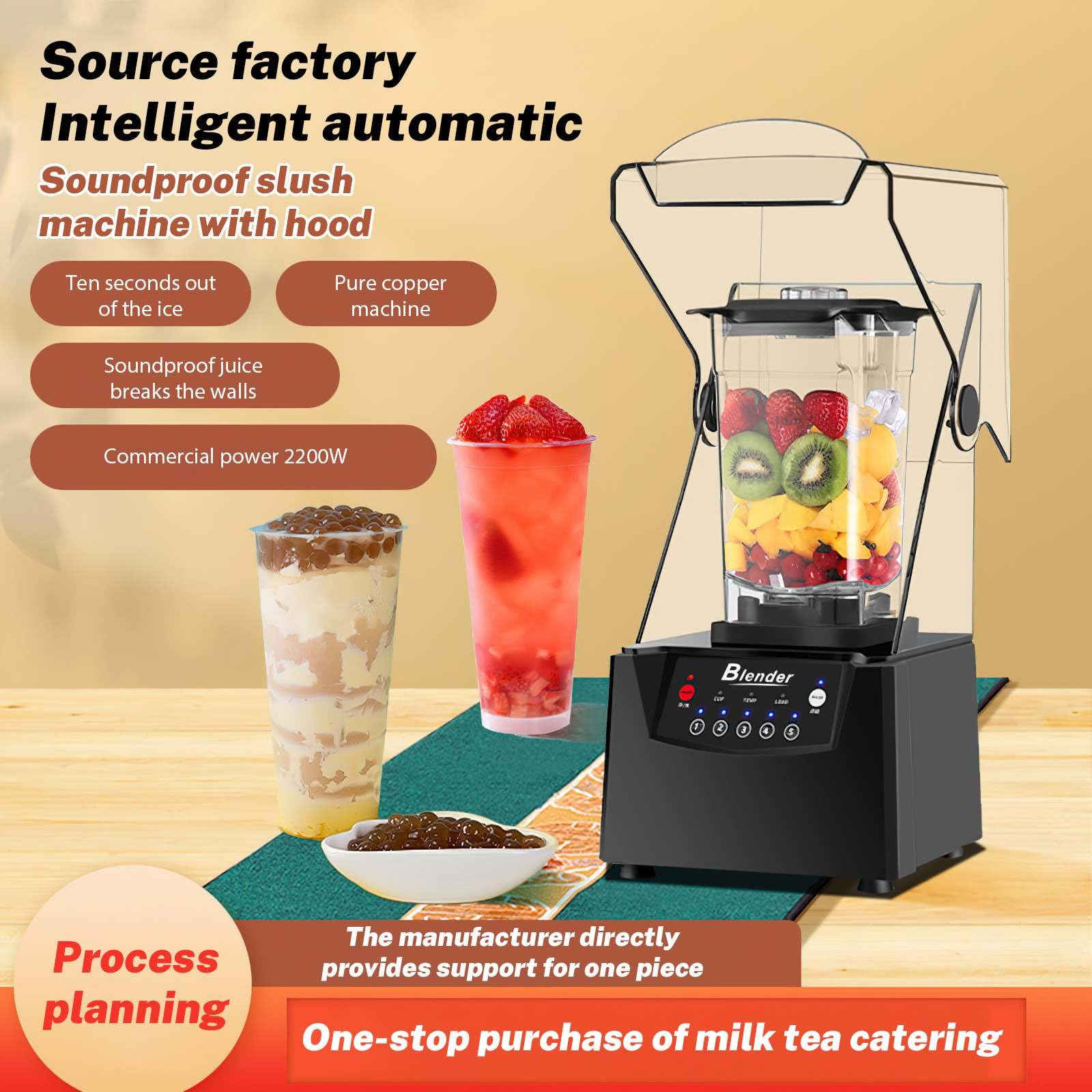 Blender Pro Silenciador 2200W Gran Capacidad,Blender Escudo Silenciador
