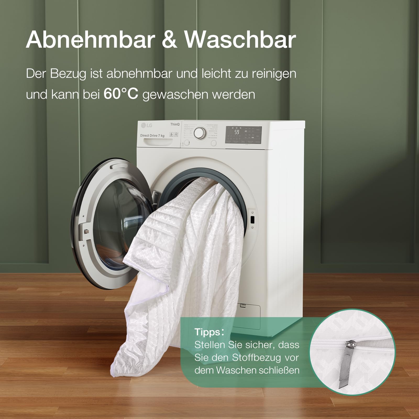 Novilla Matratze 90x200 H3/H2 7-Zonen Kaltschaummatratze | Größe + Höhe wählbar | Atmungsaktive 60°Waschbare Bezug | Öko-Tex CertiPUR US | Rollenmatratze Höhe 16 cm