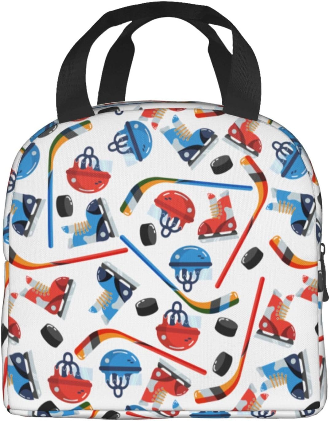 Siiuuol Ice Hockey Lunch Bag Insulated Cooler Tote Box