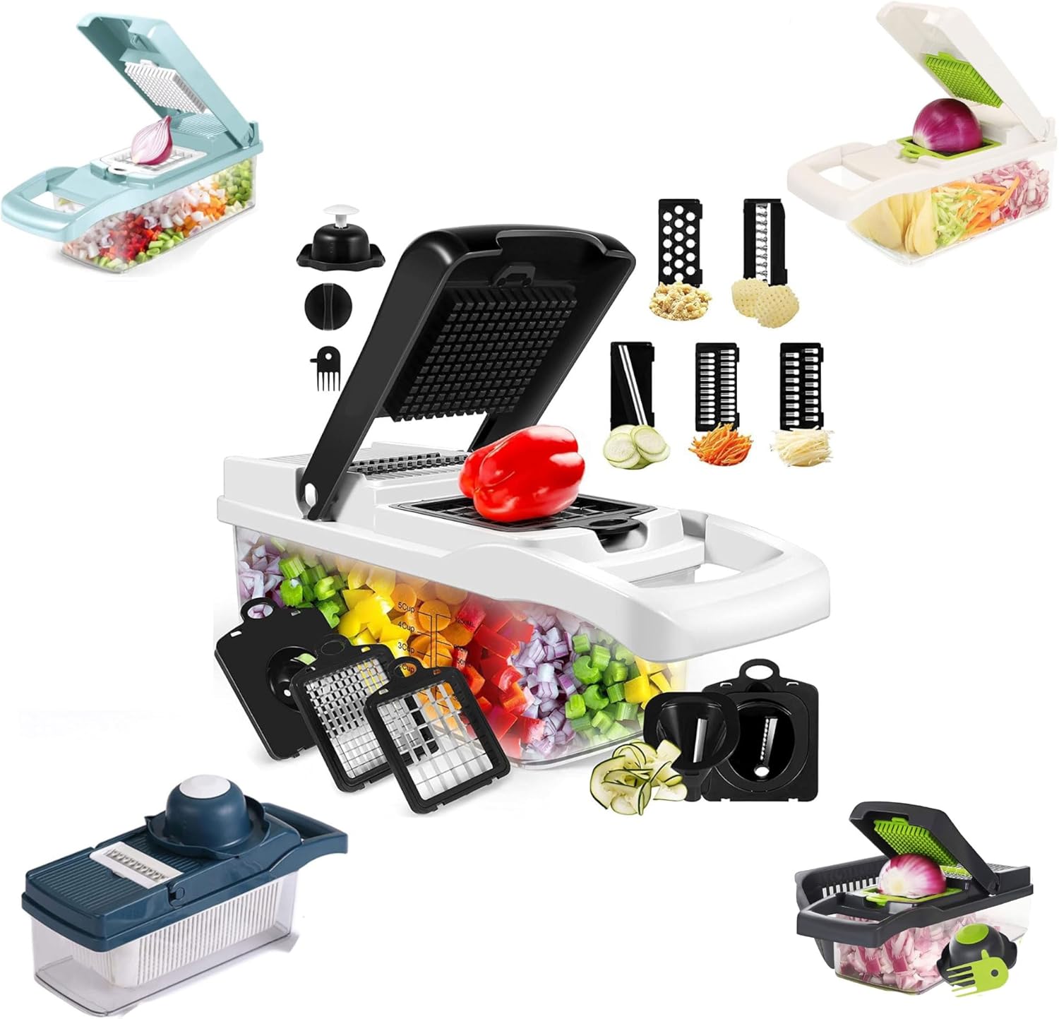 REXTEK 12 in 1 Vegetable Cutter Chopper Mandolines Slicer All Types of