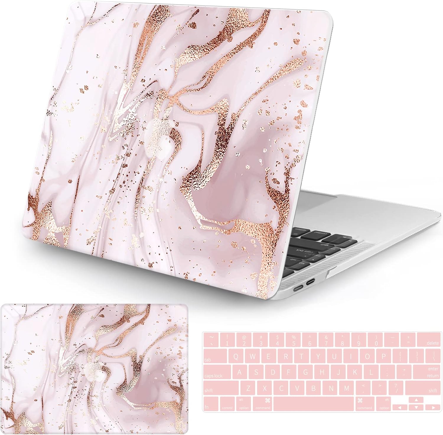 Watbro Compatible with MacBook Pro 13 inch Case 2020 2019 2018 2017 2016 Release M1 A2338/A2289/A2251/A2159/A1989/A1706/A1708 Laptop Hard Shell Case & Keyboard Cover,Colorful Marble