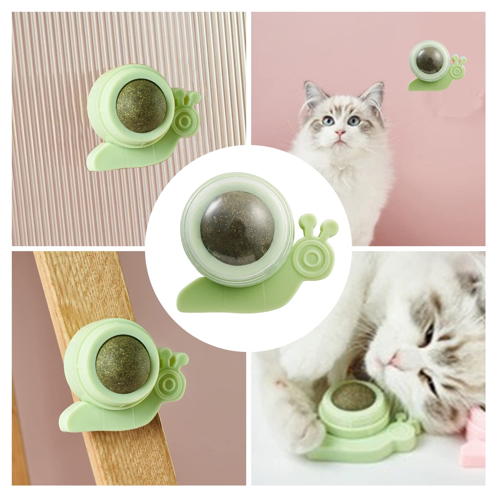 Novent Wandhouder Catnip Ball, Safe Catnip Wall Roller for Cats Lick, Interactief Speelgoed Eetbare Kattenkruidballen - Schattige Kat Wanddecoratie Novent Wandhouder Catnip Ball, Safe Catnip Wall Roller for Cats Lick, Interactief Speelgoed Eetbare Kattenkruidballen - Schattige Kat Wanddecoratie