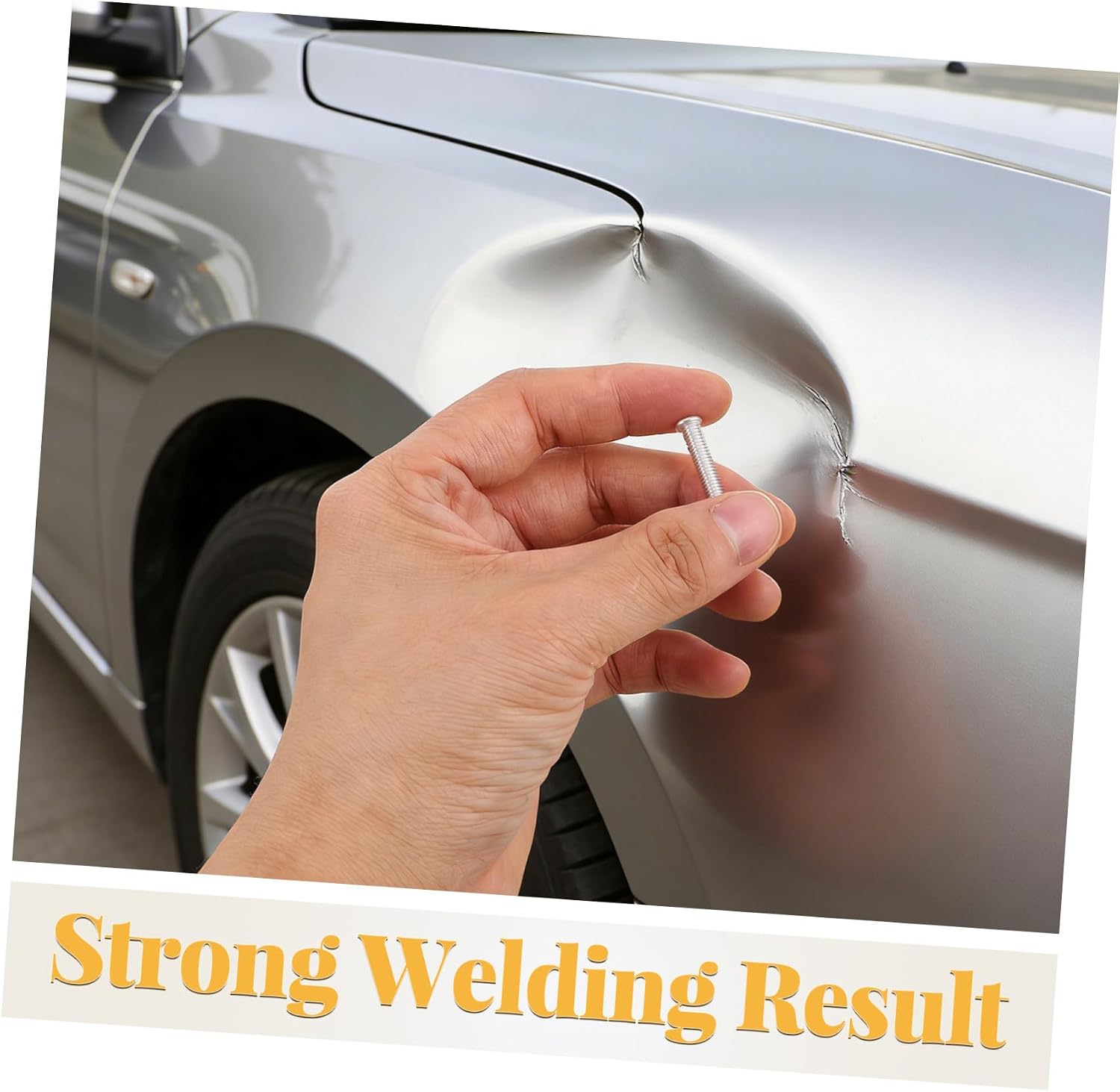 Garneck 50pcs 4mm Metal Body Repair Welding Studs for Car Dent Removal