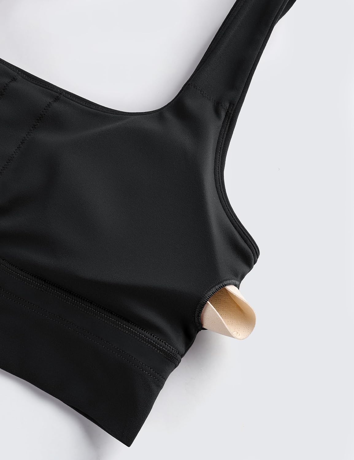 BAYDI Clouduxi Scoop Neck Sports Bras for Women - U Back Padded Workout Crop Top with Built in Bra Low Impact Yoga Bra - Image 5