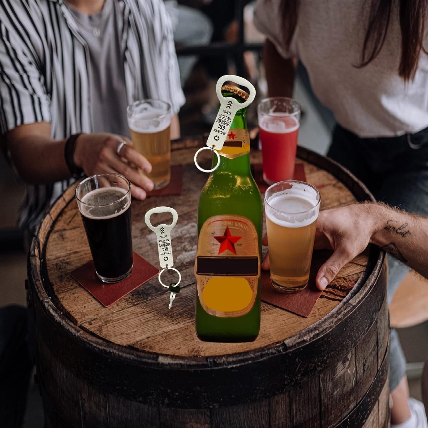 Best Dad Mug 12 Ounce Ceramic, Keychain Bottle Opener, Best Dad Ever Gift, I Love You Dad Coffee Mug, Father Day Gift, Gift for Father Birthday Thanksgiving Christmas - Image 9