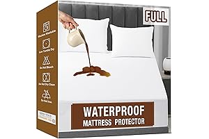 Full Bed Waterproof Mattress Protector Stretches up to 16 Inches