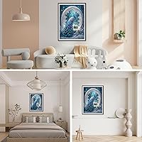 Vista 3 de SENQAO Kits de Pintura de Diamantes de Pavo Real para Adultos, Pintura de Diamantes de Pavo Real DIY 5D Taladro Completo Kit de Arte de Diamantes
