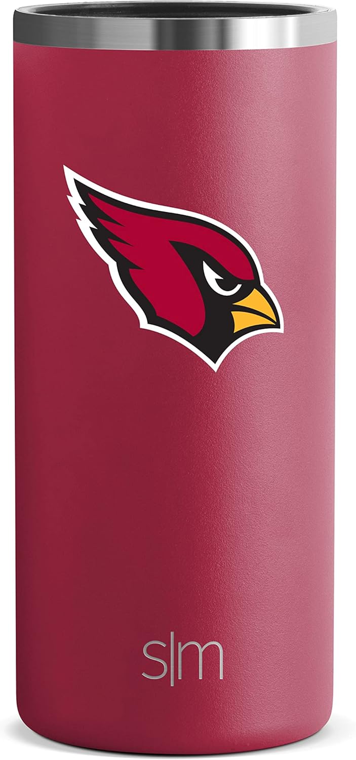 Simple Modern Officially Licensed NFL Arizona Cardinals Gifts for Men, Women, Dads, Fathers Day | Insulated Ranger Slim Can Cooler for Skinny 12oz Cans - Skinny Beer and Seltzer : Home & Kitchen