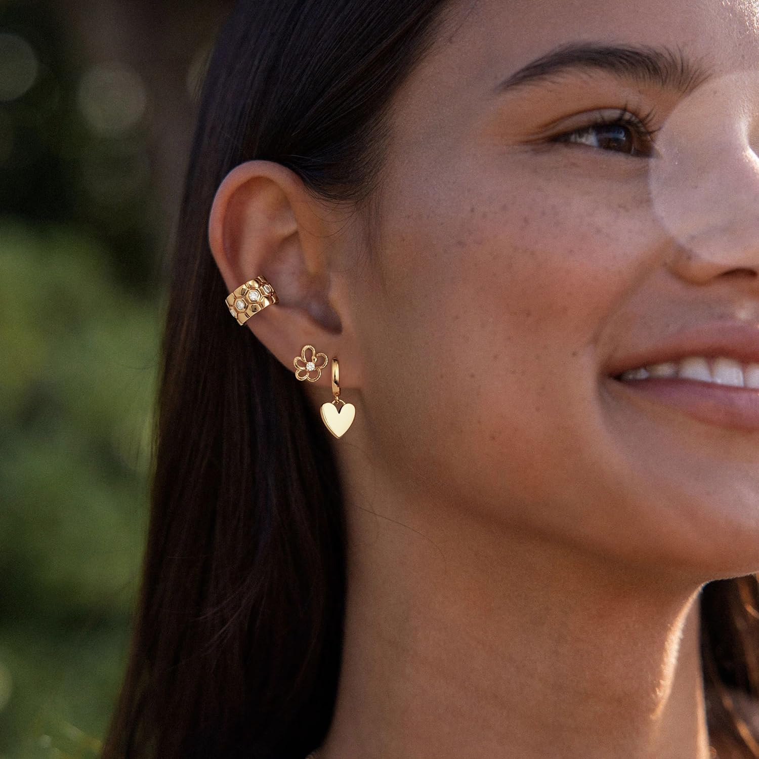 MYEARS Women Earrings Gold Huggie Hoop Dangle Drop 14K Gold Plated Small Simple Hypoallergenic Everyday Jewelry - Image 2