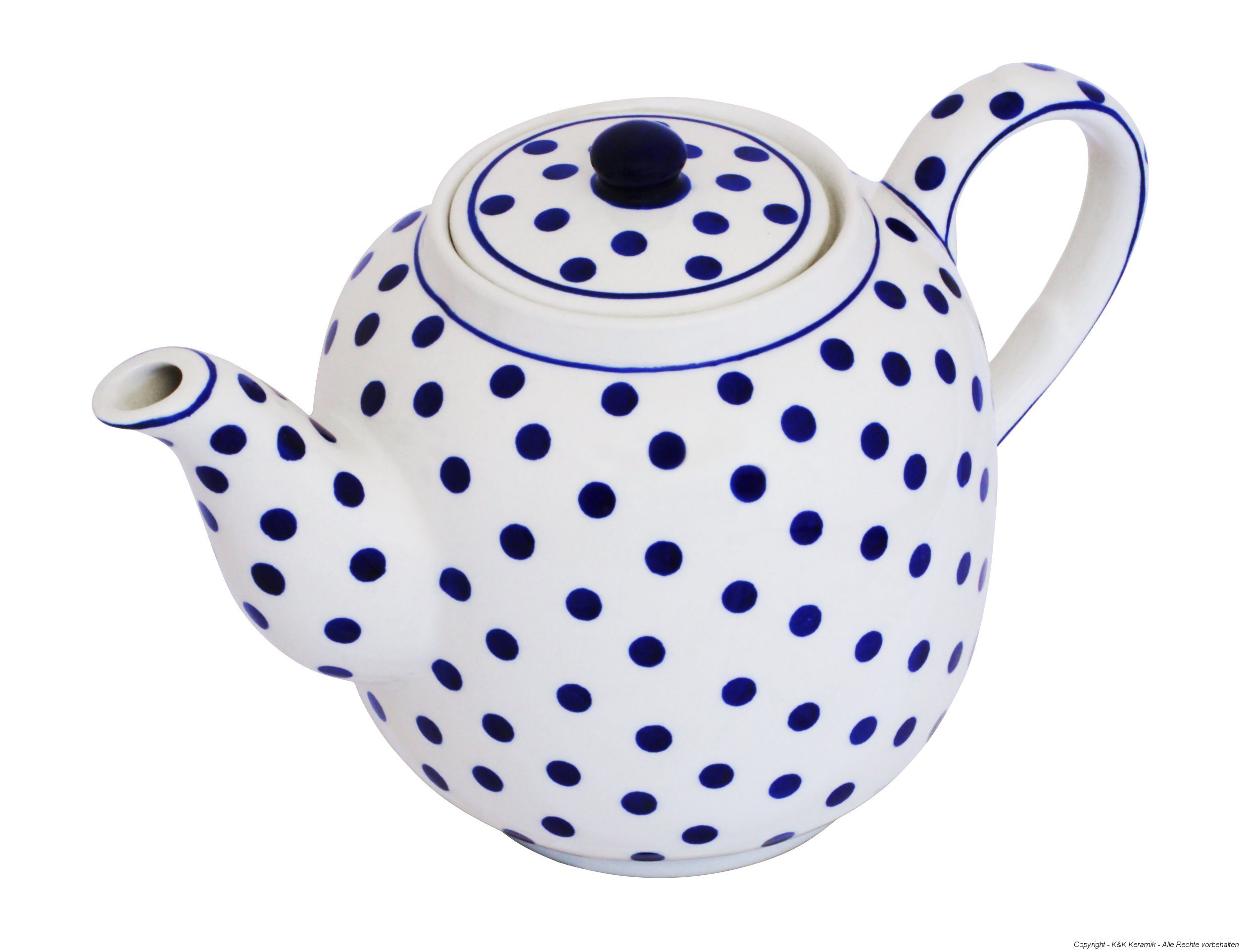 Théière en céramique Bunzlauer de 1,50 l arborant le style traditionnel Motif 37