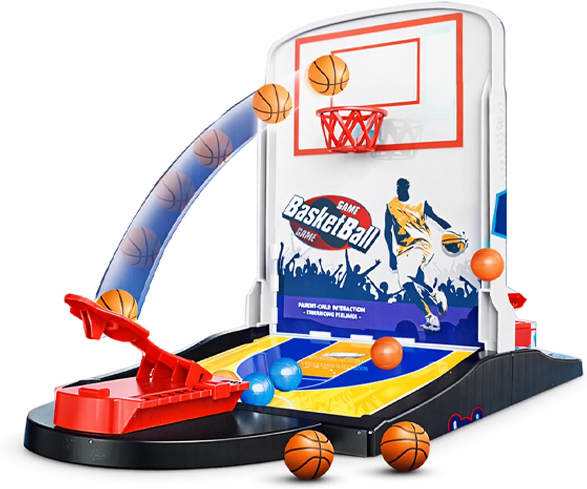 VersaMarts Interactive 2-Player Basketball Ejection Game – Competitive Head-to-Head Tabletop Hoops – Fast-Paced Indoor Sports Arcade Toy for Kids, Parents & Family Game Night