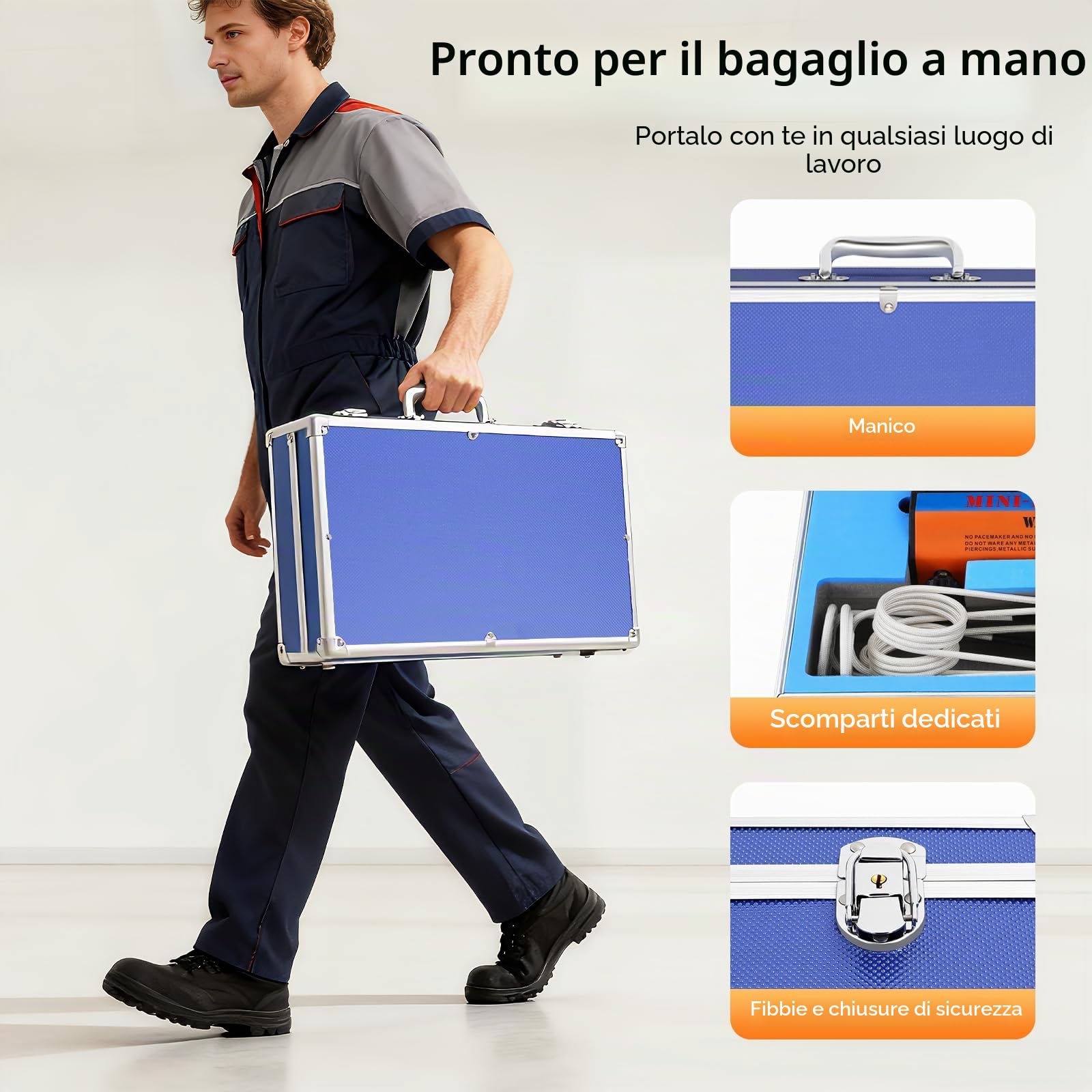 Riscaldatore a Induzione 1000W 850°C 10 Bobine per Bulloni Auto | 1000W, 850°C, 10 Bobine, Senza Fiamma, Custodia Inclusa, Antiscivolo