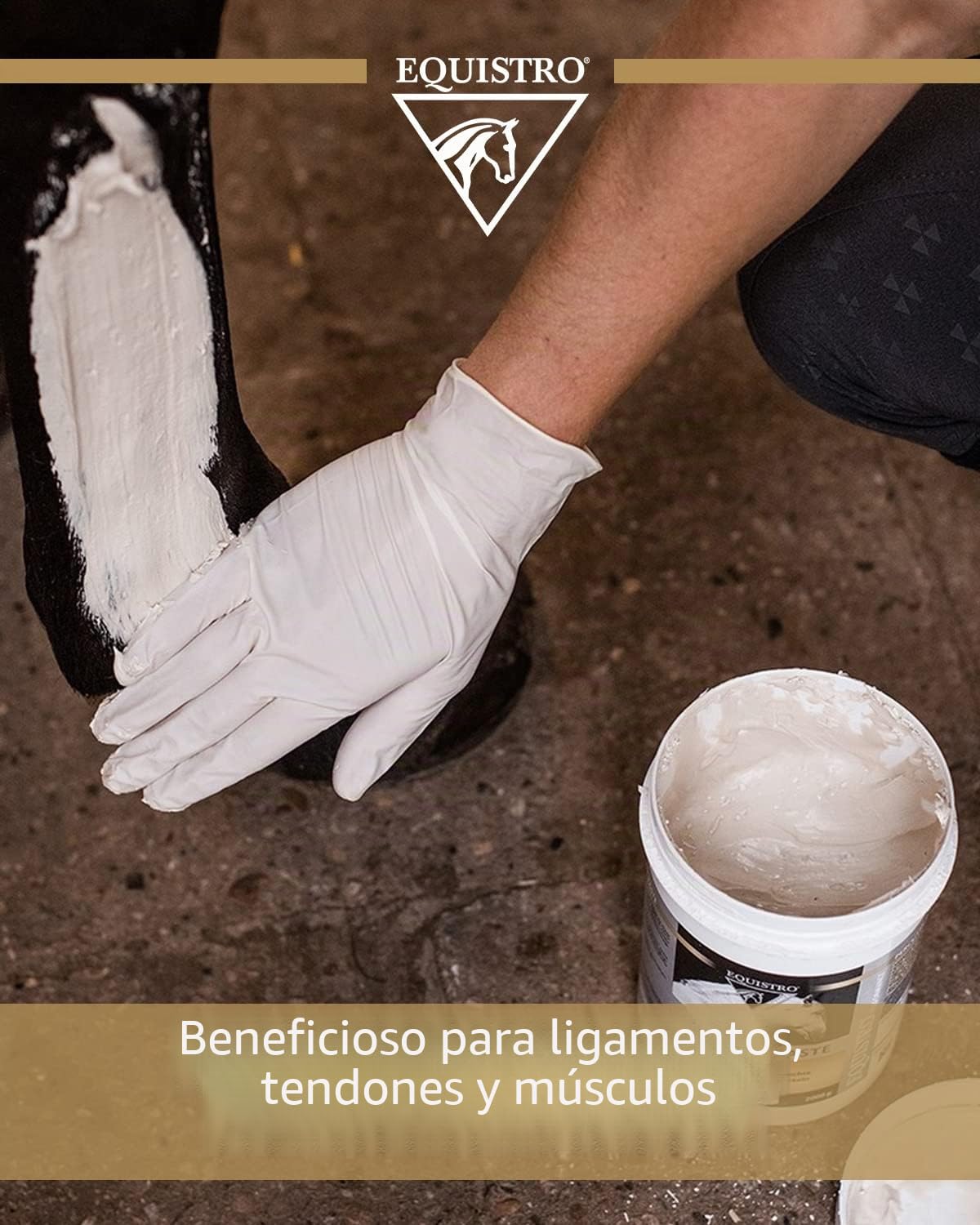 EQUISTRO® Pasta de percutina, Producto de Cuidado para Caballos con Arcilla, árnica y mentol, normaliza la distribución de líquidos en los Tejidos, Especialmente beneficiosa, 2000 g