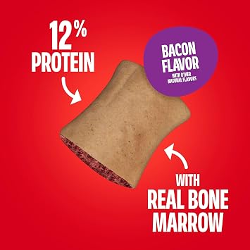 Milk-Bone MaroSnacks Bacon Flavor Small Dog Treats With Bone Marrow, 40 Ounces (Pack of 2) (Packaging Design May Vary) | 40-oz. canisters, Made with real bone marrow, Dog treats with 12% protein
