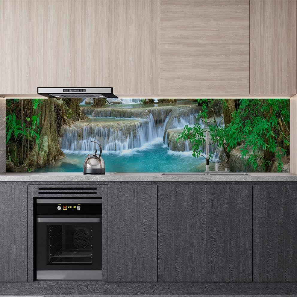 Mutfak Tezgah Arası Folyo Fayans Kaplama Folyosu Tayland Şelale 60x400 CM