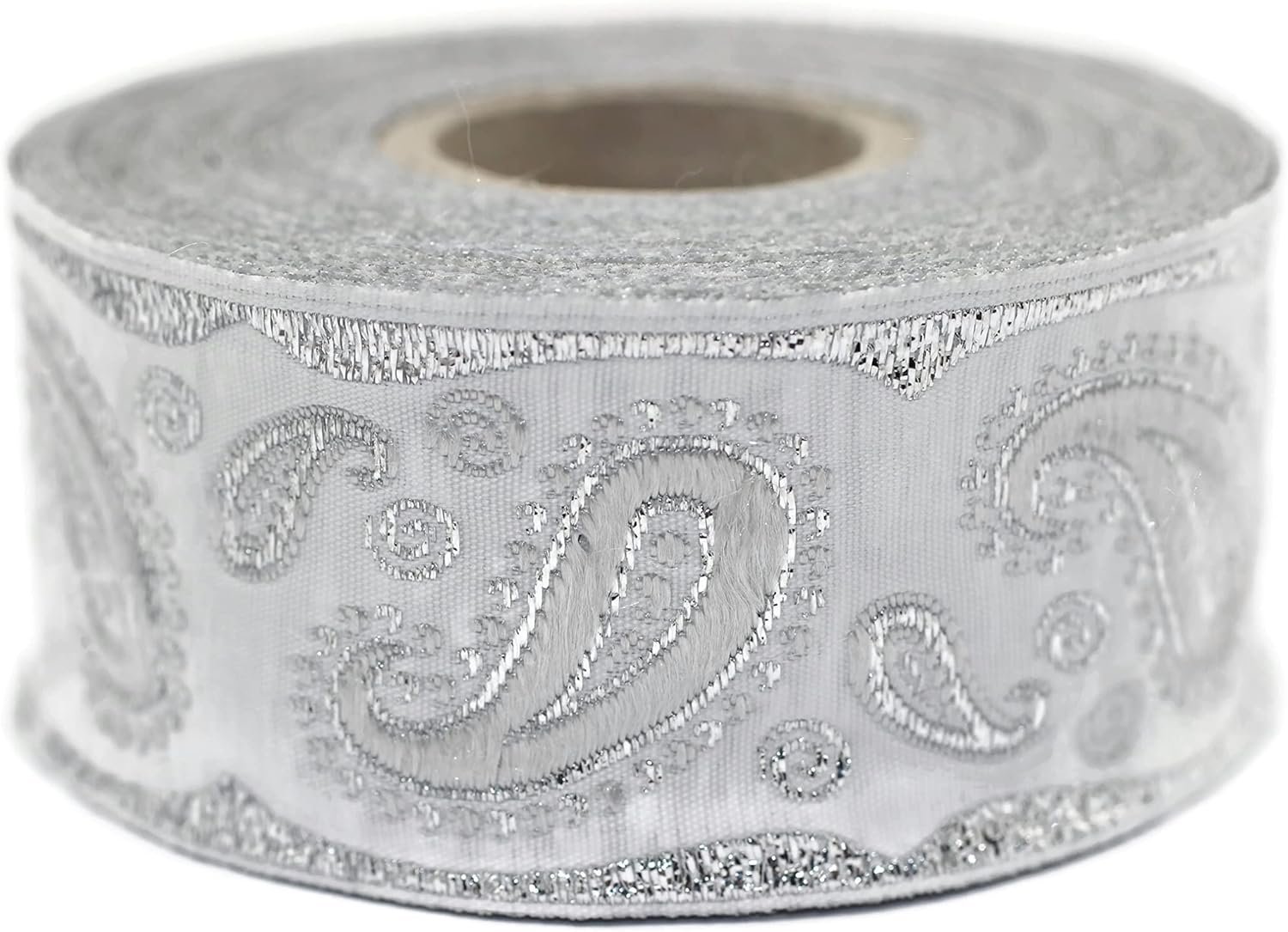 11 Yard Spool 1.37 inches Wide Grey Water Drop Jacquard Ribbon Woven Trim Woven Retro Fabric Home Decoration Embellishment Homecoming Mum Accessories Supplies Lace Vintage 35807