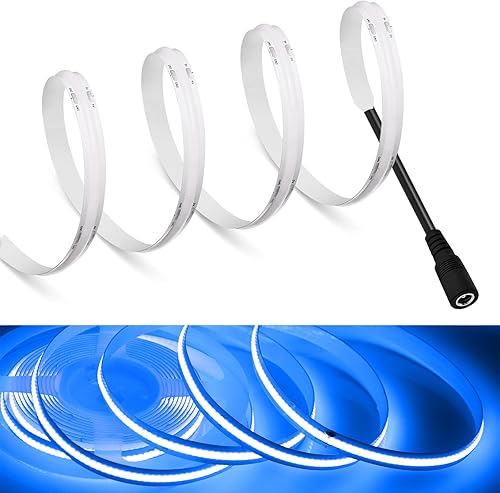 Vista 11 de 【MDee】Tira de luces LED COB de 6000K blanco frío alimentada por USB 5V Cinta de luces LED flexibles con conector USB CRI 90+ 800LM/m 320LEDs/m