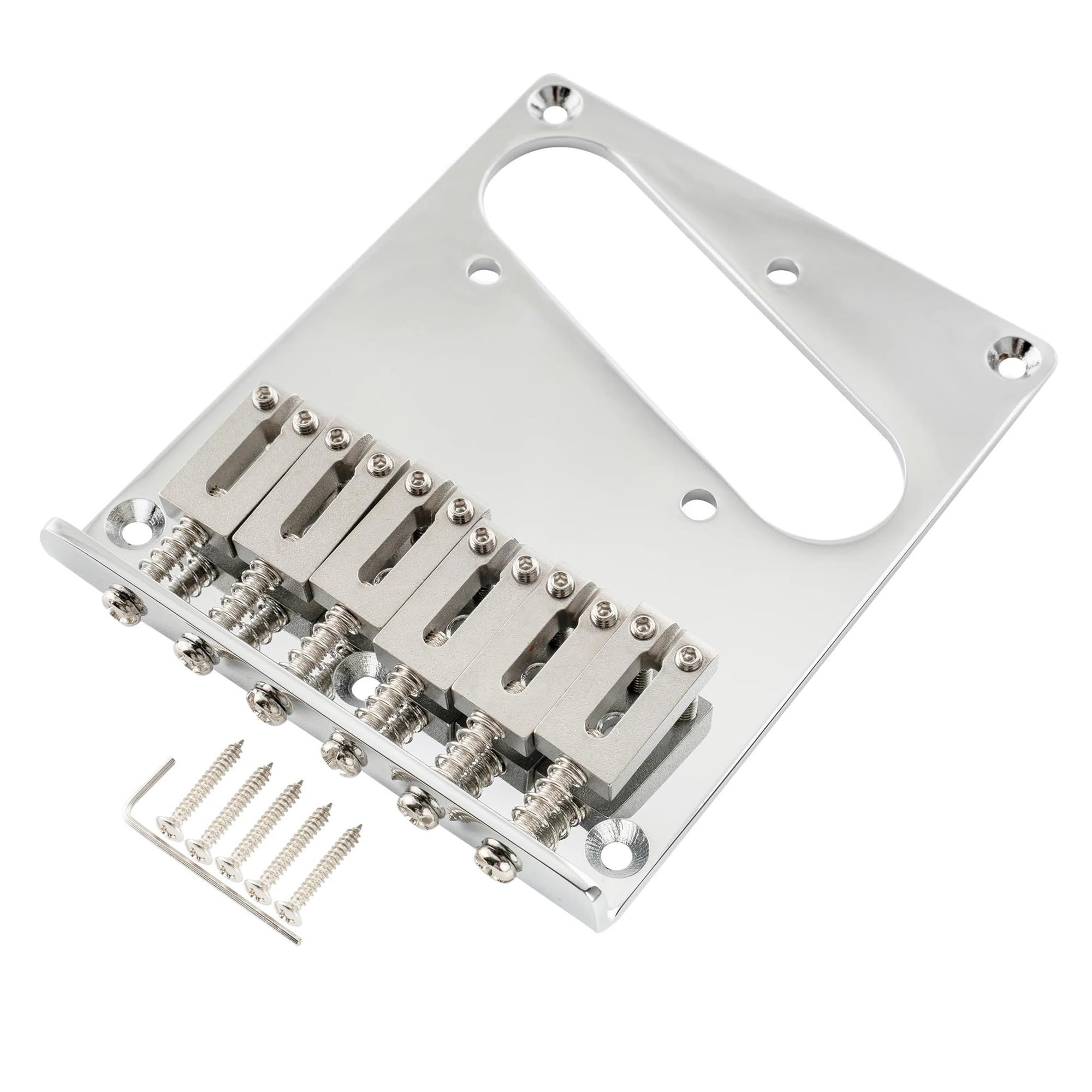 Mostek Strunowy 54 Mm Z 6 Siodełkami Ze Stali Nierdzewnej Do Gitar Elektrycznych Mostek Gitarowy(Chrome)