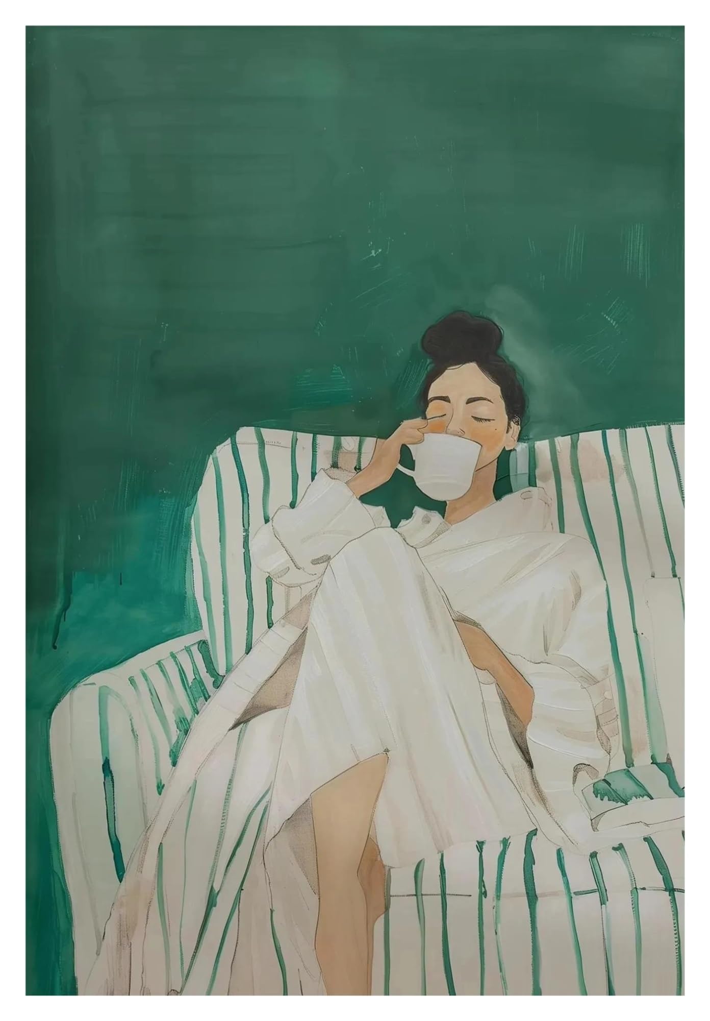 Peinture sur toile minimaliste d'art moderne avec finitions haut de gamme 40x60cm