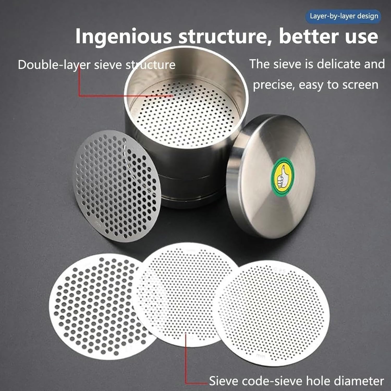 Stainless Steel Diamond Sorting Sieves – Precision Diamond Grading Sieve Set, Jewelry Making Tool with Bracket, for Sorting Diamond Pearl