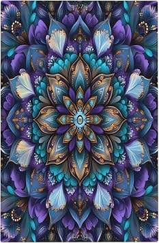 Decorative Light Switch Cover Purple Mandala Flowers 1 Gang No Device Electrical Faceplate Switch plates Decorator Outlet Covers Wall Plate for Bed Room Home Decor D169