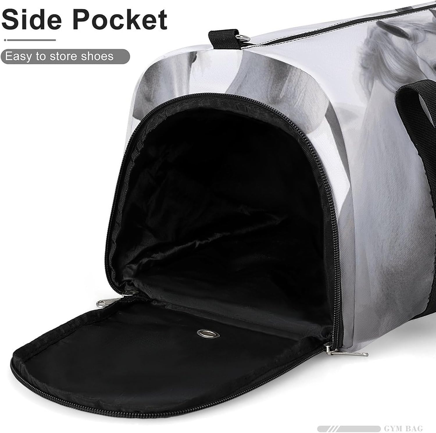 Gym Bag for Men Travel Duffle Bag White Horses Tote Bag Weekender Duffel Bag Weekender Bag for Sports