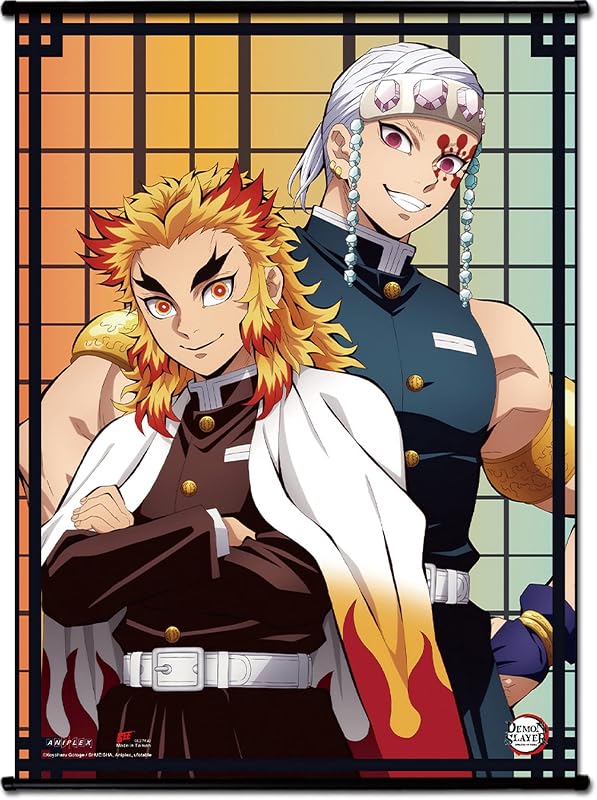 Demon Slayer Tv2 - Entertainment District Arc Kyojuro Rengoku & Tengen Uzui Wallscroll