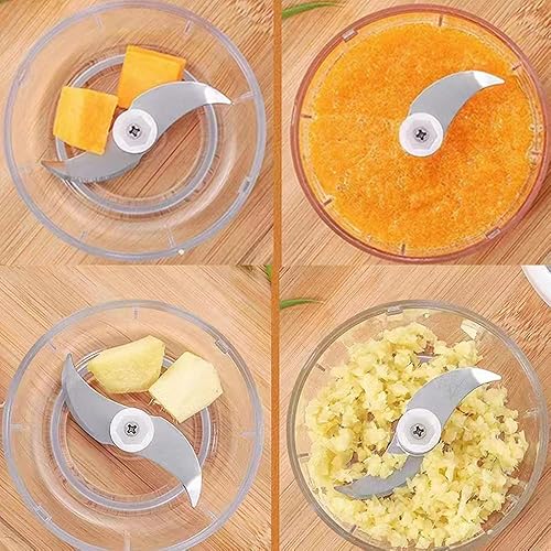 Miniatura 6 de Mini picadora de ajo, potente picadora de ajo, picadora eléctrica de alimentos y cebolla, prensa de ajo, pequeño procesador de alimentos, utensilio