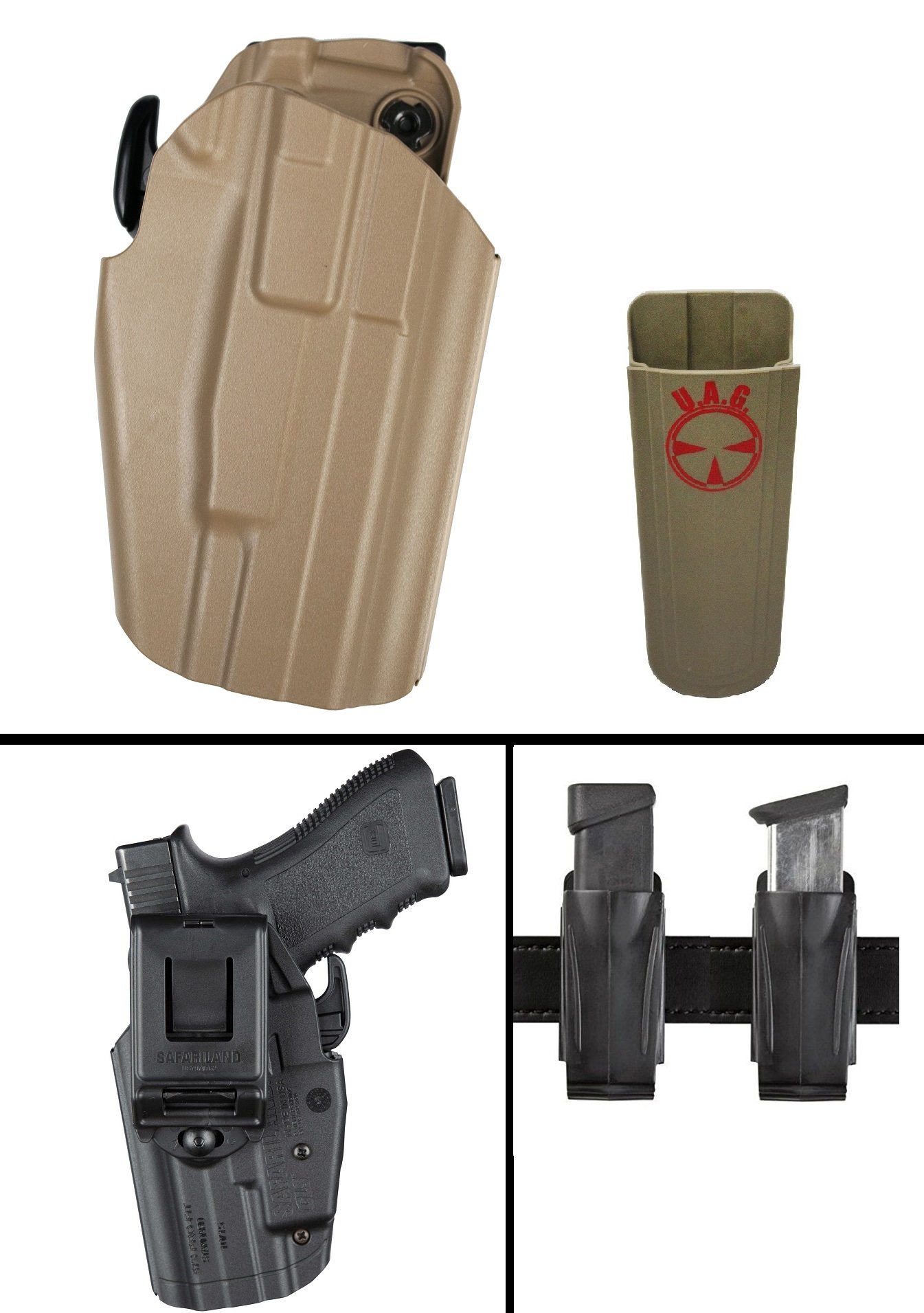 Ultimate Arms Gear Safariland 579 Grand Power X-Caliber Belt Clip GLS Multi Pro-Fit Right Hand Flat Dark Earth Tan Holster Magazine Belt Pouch