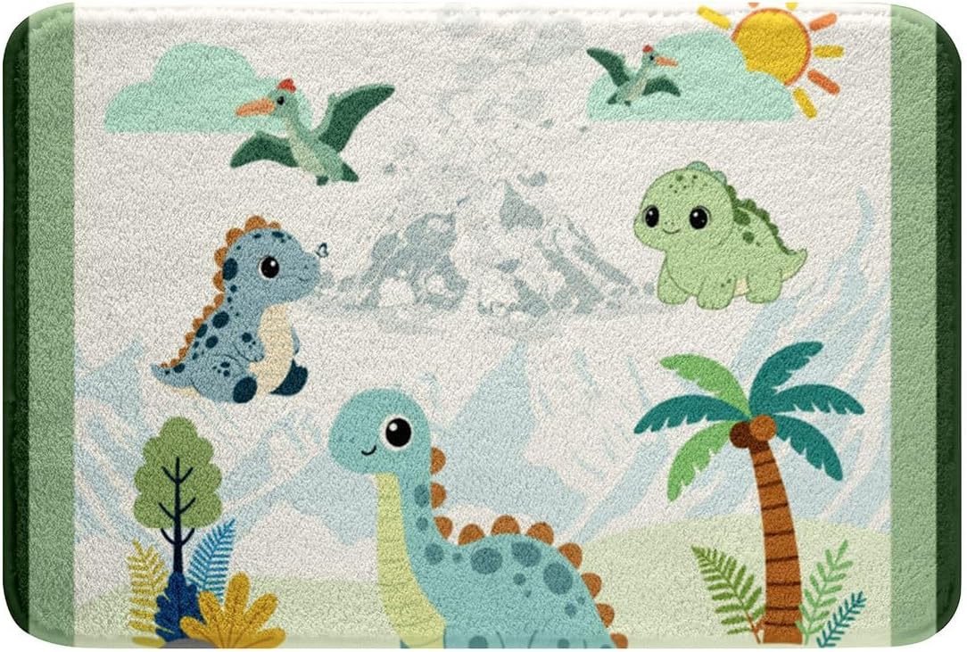 Feelyou Kids Boys Girls Kids Dinosaur Bathroom Rugs